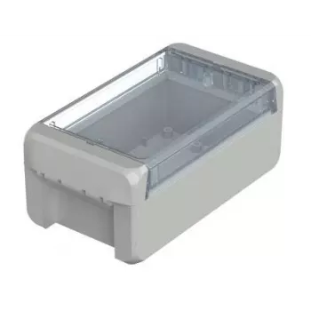 BOPLA Euromas II Wall Enclosure, Polycarbonate, Light Grey (RAL 7035), 60 x 80 x 151 mm, IP65, IK07 96023125