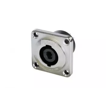 Neutrik NLT4MPXX speakON 4-Pole Chassis Connector, Black, Solder Cups, 30 A