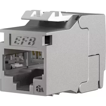 EFB E-20094-24 RJ45 Keystone Slimline/Shortbody Cat.6A Component-certified Silver, 24 Pieces