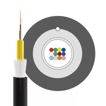 INFRALAN U-DQ(ZN)BH OM3 12G (1x12) Eca 2000N LSZH Black 5.8mm Fiber Optic Cable 54512.1D-E2