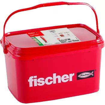 Fischer DuoPower 8x40 Universal Wall Plug, 1200 Pieces, Grey/Red 564116