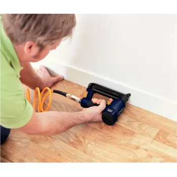 RAPID TOOLS Pneumatic Nailer & Stapler PBS121 Blue/Yellow with Case for Type 606 Staples (12-30 mm) & Type 8 Nails 5000053