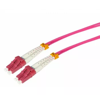 Tecline HD OM4 Multimode Fibre Optic Patch Cable, SC Duplex to SC Duplex, 50/125 µm, Heather Violet, 2 m 798SS02