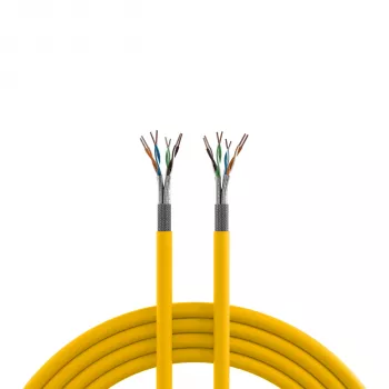 INFRALAN Cat.7A 1250 AWG22 S/FTP 4P CPR Dca 25Gbit/s ready Rapeseed Yellow RAL1021, 500m 999833.500-CPR
