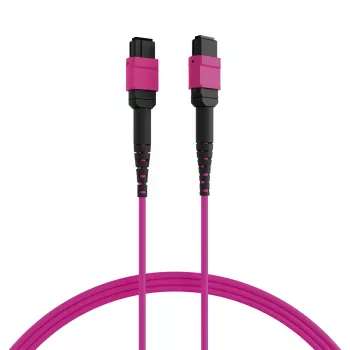 MPO-PLUS (F) to MPO-PLUS (F) Fibre Optic Patch Cable, OM4, 8 Fibres, Type B, LSZH, Heather Violet, 10 m MPOF8MPOFOM4-10