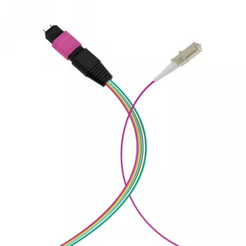 EFB Elektronik MPO-PLUS (M)-LC Fanout Cable OM4 12 Fibres Type B LSZH Heather Violet 1m MPOM12LCOM4-1