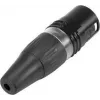 HICON HI-X5CM-B 5-Pin XLR Plug, Solder Connection, Die-Cast Zinc, Black 30200514