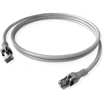 ZVK GmbH EasyLan PushPull Cat 6 STP Patch Cable, RJ-45 Plug to RJ-45 Plug, 1 m, Grey, Moulded Strain Relief Sleeve CPP1OACACA0010