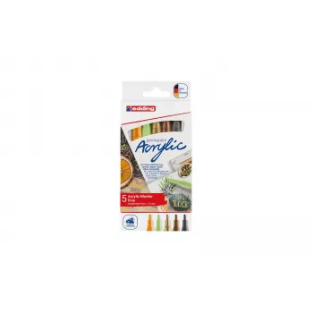 Edding 5300 acrylic marker set fine tip 5 different colours 4-5300-5S-1