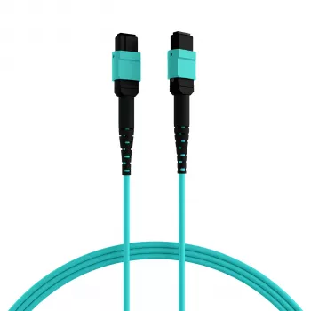 EFB Elektronik MPOF12MPOFOM3-2 MPO-PLUS socket to MPO-PLUS socket OM3 12-fibre type B LSZH aqua patch cable, 2 m