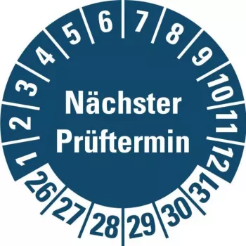 HEIN Industrial Signs Test Label NP26-31 Blue Round 20mm 500/Roll (185778)
