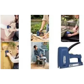RAPID TOOLS RPC4 Hand Stapler, Blue, for Type 53 & Type 13 Fine Wire Staples (6-16 mm) and Type 8 Nails - 1 Piece 5001631