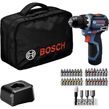 Bosch Professional 12 V 2 Ah Brushless Cordless Combi Drill with 2 Batteries and Charger 0615A500CF