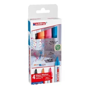 edding 95 Glass Board Marker Assorted Colours 1-5 mm 4 Pieces (4-95-4-2)