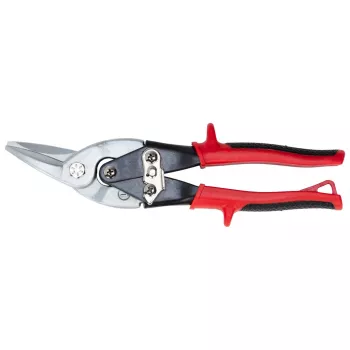 Gedore RED Tin Snips 3301741, Right-Cutting, 250 mm, Serrated Blade, Lever Transmission, 2-Component Handle