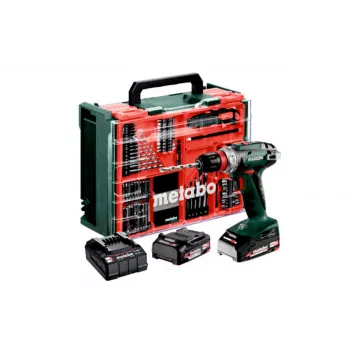 Metabo BS 18 Quick Set 602217710 Cordless Drill Driver 18 V 2.0 Ah Li-Ion Brushless with 2 Batteries, Charger and Case