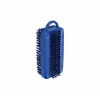 Haug Bürsten FC3172 Nail Brush, Blue Plastic, Double-Sided Nylon Bristles