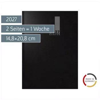 BRUNNEN TIME CENTER 2027 Diary A5 Black Weekly Planner 1072520907