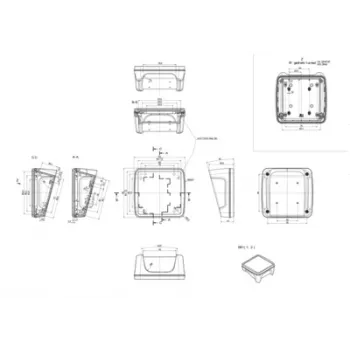 Bopla BoPad BOP 1212 P-9016-SET Display Enclosure 122 x 118 x 57.60 mm ABS White (RAL 9016) 35112076.HMT1