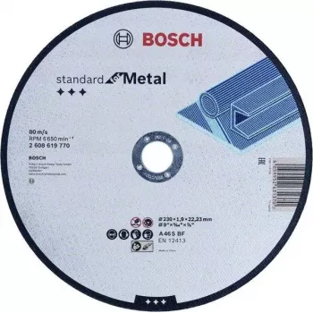 Bosch Standard for Metal 2608619769 Cutting Disc 180 mm x 3 mm x 22.23 mm, Aluminium Oxide, 1 Piece