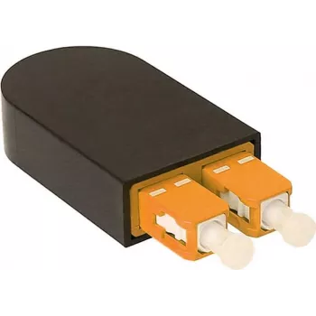 BLUELAN BlueOptics Fibre Optic Loopback Adapter OM2 50/125µm Multimode SC/UPC Duplex Ceramic Ferrule -40°C to +85°C (BOLBSCOM2)
