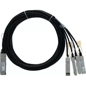 BlueLAN 40G QSFP+ to 4x10G SFP+ Passive Direct Attach Breakout Cable, 2m, AWG30, NVIDIA Compatible (MCC1V30A-002-BL)
