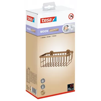 tesa MOON BRONZE Adhesive Shower Basket Bronze 40606-00000-00