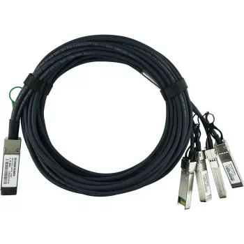 BlueLAN LSWM1QSTK3-BL 40GBASE-CR4 QSFP to 4x10GBASE-CR SFP+ Passive Direct Attach Breakout Cable, 1m, AWG30