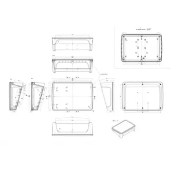 Bopla BoPad BOP 10.1 P-9016-SET Display Enclosure 285 x 198 x 92.90 mm ABS White RAL 9016 35110176.HMT1