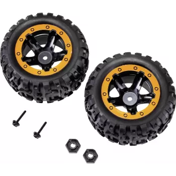 Reely RE-6904695 1:10 Off-Road Wheel Set (2 Pcs., 87 mm, 12 mm Hex, Black)