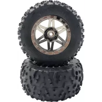 Reely Complete Wheels RE-6622380 (2 Pcs., 65 mm, 12 mm Hex) for 1:10 RC Cars