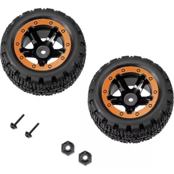 Reely RE-7042668 1:10 On-Road Wheel Set (2 Pcs., 65 mm, 12 mm Hex, Black)