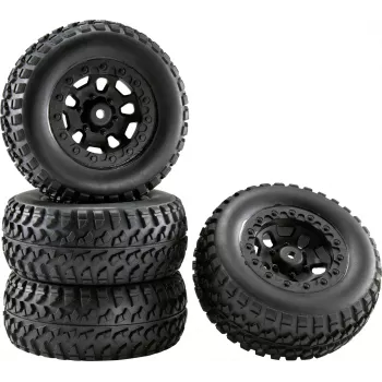 Reely RE-6622356 Complete Wheel Set for 1:10 Short Course Eraser (2 Pcs.)