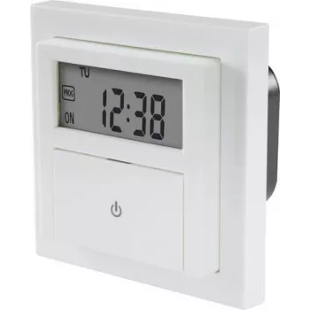 Sygonix SY-4504968 Digital Flush-Mount Timer with Weekly Program, 1800 W, Countdown, Surface-Mount Frame Included