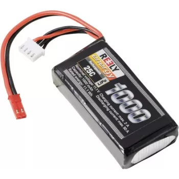 Reely LiPo Battery 11.1V 1000mAh 3S 25C Softcase BEC (RE-7845957)