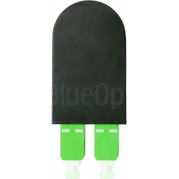 BLUELAN BlueOptics Fibre Optic Loopback Adapter OM5 50/125µm Multimode SC/UPC Duplex Lime Green Ceramic Ferrule -40°C to +85°C (BOLBSCOM5)