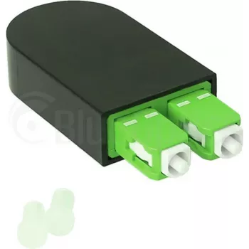 BLUELAN BlueOptics Fibre Optic Loopback Adapter OM5 50/125µm Multimode SC/UPC Duplex Lime Green Ceramic Ferrule -40°C to +85°C (BOLBSCOM5)