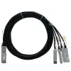 BlueLAN 40G-QSFP-4SFP-PC-0201-BL Compatible Brocade Passive 40GBASE-CR4 QSFP to 4x10GBASE-CR SFP+ Direct Attach Breakout Cable, 2m, 30 AWG