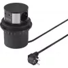 SYGONIX SY-4780156 Socket Tower 8 AC Sockets 2 USB-A 1 USB-C 1.5m Cable Black/Silver