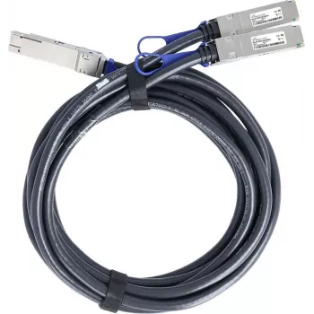 BlueLAN 200Gb/s QSFP56 to 2x100Gb/s QSFP56 InfiniBand HDR Direct Attach Breakout Cable, 3m, AWG26 (MCP7H50-H003R26-BL)