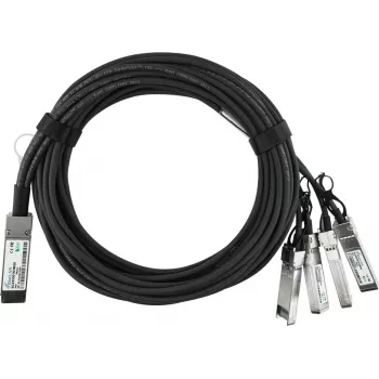 BlueLAN 40G QSFP+ to 4x10G SFP+ Passive Direct Attach Breakout Cable, 5m, 26 AWG, NVIDIA L45593-D178-B50 Compatible L45593-D178-B50-BL
