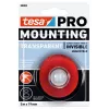 tesa Mounting PRO Transparent 66965-00001-00 Double-Sided Acrylic Foam Mounting Tape, 5 m x 19 mm, Holds up to 10 kg/m, UV and Moisture Resistant, for Indoor and Outdoor Use