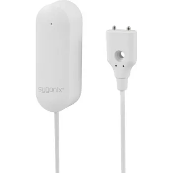 Sygonix SY-6515318 Wi-Fi Water Leak Detector with App Control, Battery-Powered, White