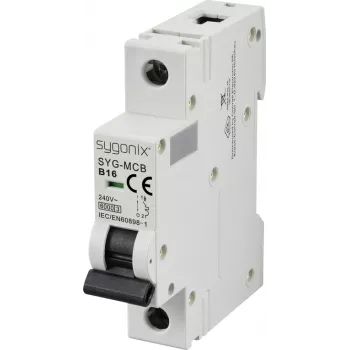 Sygonix SY-6440880 SYG-MCB 1P/B16/6KA Miniature Circuit Breaker 1-Pole 16 A 230/400 V AC