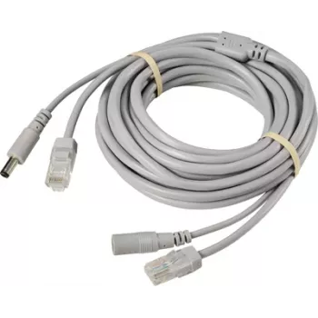 Sygonix SY-6441788 20m BNC + DC Power Surveillance Camera Extension Cable, Black