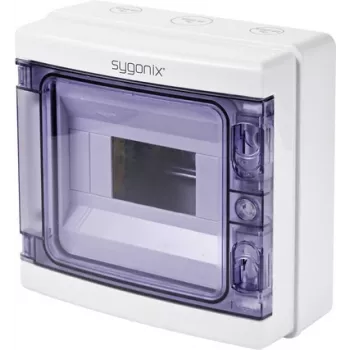 Sygonix SY-5491852 Surface-Mounted Small Distribution Board, 8 Module Units, 1 Row, White