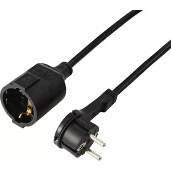 Sygonix SY-7169684 Extension Cable 16 A 2 m H05VV-F 3G 1.5 mm² Black