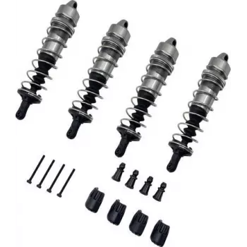 Reely RE-7414221 Shock Absorber Set (2 Pieces, Aluminium, Oil-Filled, 90 mm, Blue)
