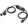 Sygonix SY-6052178 PRCD portable residual current device extension cable 230 V/AC 3 m Black IP44