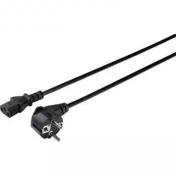 Sygonix SY-5043450 IEC C13 power cable, CEE 7/7 to IEC C13, 3 m, Black